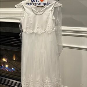 Elegant White Dress with Lace Details